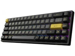 Akko Black&Gold 3068B 65% Bluetooth RGB Double-Shot PBT Hot-Swap Star Fish Keyboard -Mouse Keyboard Store akko 3068b black and gold keyboard large 3