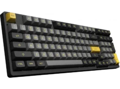 Akko Black&Gold 3098B Bluetooth RGB Double-Shot PBT Hot-Swap Silver Keyboard -Mouse Keyboard Store akko 3098b black and gold keyboard large 2 1