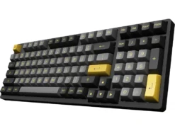 Akko Black&Gold 3098B Bluetooth RGB Double-Shot PBT Hot-Swap Silver Keyboard -Mouse Keyboard Store akko 3098b black and gold keyboard large 4 1