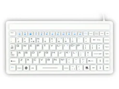 Antimicrobial Sealed Mini Silicone Keyboard White IP68