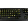 Startaboard Large Key Yellow Upper Case Legends Black Keyboard