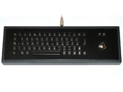 Black Stainless Steel IP65 IK07 Industrial Trackball Vandal Proof Keyboard