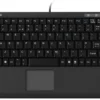 Mini Keyboard, Black, USB With Built In Touchpad
