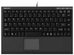 Mini Keyboard, Black, USB With Built In Touchpad