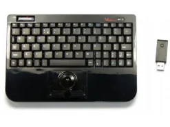 Piano Black Wireless Super Mini Trackball Keyboard