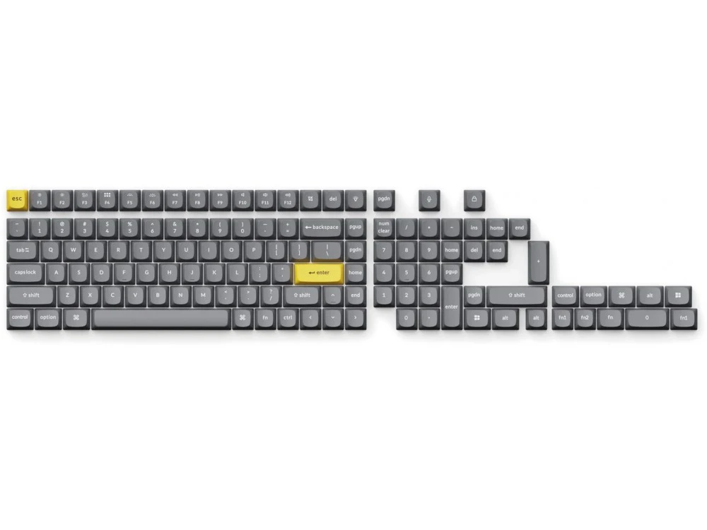 Double Shot PBT OSA Dark Grey US Full Keycap Set