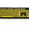 High Visibility Large Legend Keyboard Black On Yellow