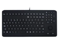 Induproof Advanced Compact Silicone Keyboard With Mouse Button IP68 Black
