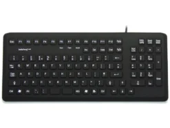 InduKey Induproof Med Antimicrobial Compact Silicone Keyboard IP68 Black