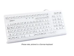 InduKey Induproof Med Antimicrobial Compact Silicone Keyboard IP68 Grey