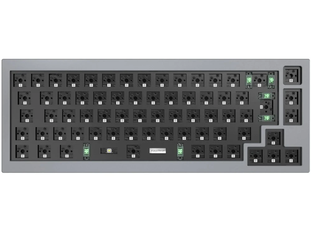 ISO Keychron Q2 QMK RGB Barebone Aluminium Mac/PC Silver Grey Custom Keyboard 1 ISO Keychron Q2 QMK RGB Barebone Aluminium Mac/PC Silver Grey Custom Keyboard