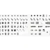 Large Legend, Self Adhesive Keycap Overlays, Black On White