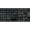 Large Legend, Self Adhesive Keycap Overlays, White On Black