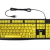 Large Yellow Key Black Print Keyboard