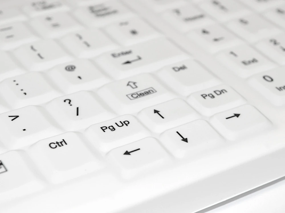 UK Medical IP-68 Compact Silicone Keyboard White - Image 2