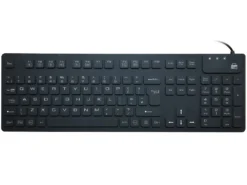 Medical Sealed IP-68 Silicone Keyboard Black