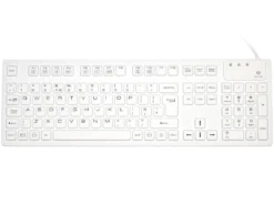 Medical Sealed IP-68 Silicone Keyboard White