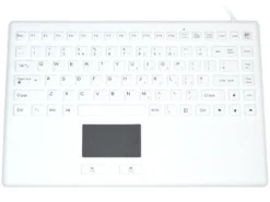 Medical Sealed IP-68 Silicone Touchpad Keyboard White