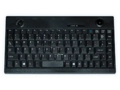 Mini Wireless Keyboard Black With Built In Trackball And Scroll Wheel