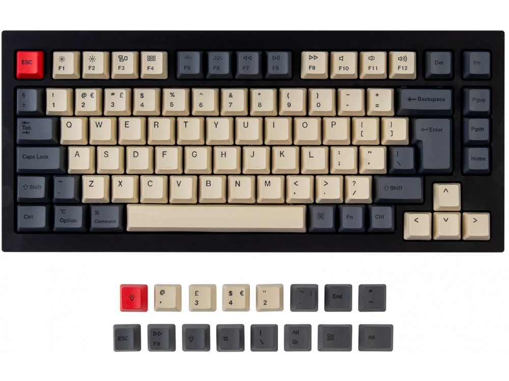 UK Keychron Q1 & K2 OEM Dye-Sub PBT Keycap Set Carbon 1 UK Keychron Q1 & K2 OEM Dye-Sub PBT Keycap Set Carbon