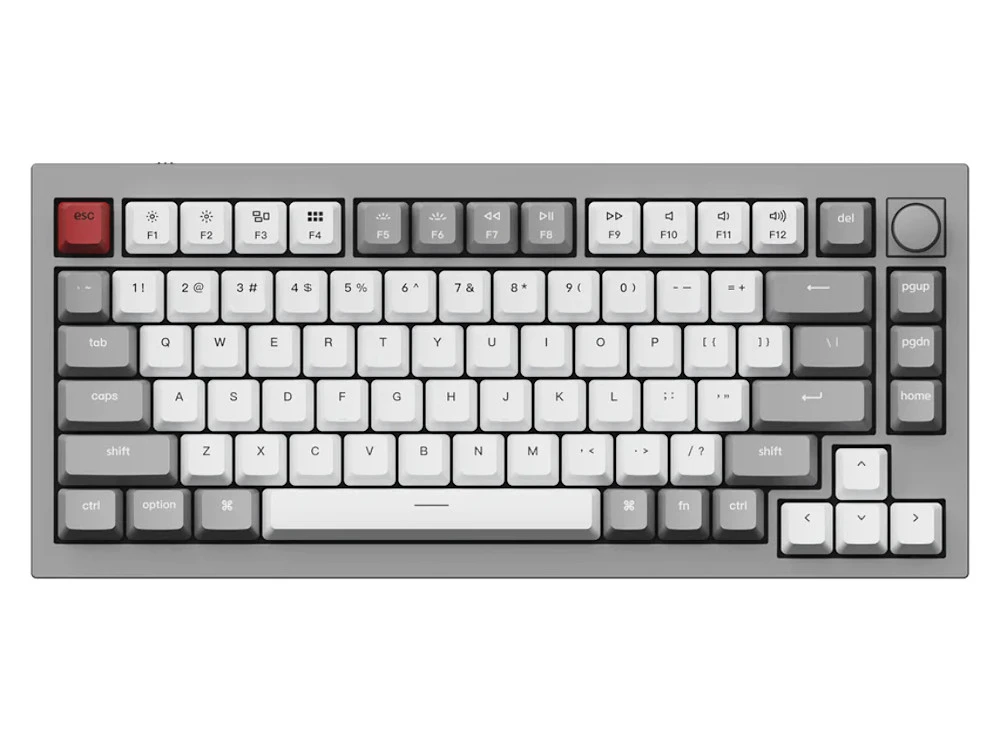 USA Keychron Q1 V2 QMK RGB Quick Linear Aluminium Mac/PC Space Grey Custom Keyboard With Knob