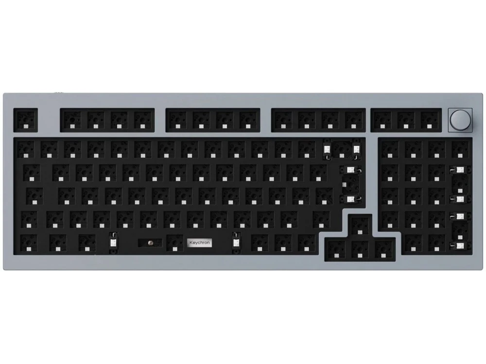 ISO Keychron Q5 QMK RGB Aluminium Mac/PC Silver Grey Barebone Custom Keyboard With Knob 1 ISO Keychron Q5 QMK RGB Aluminium Mac/PC Silver Grey Barebone Custom Keyboard With Knob