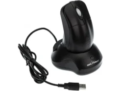 SILVER STORM Black Wireless Waterproof Antimicrobial Scroll Wheel Mouse - Encrypted