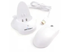 SILVER STORM White Wireless Waterproof Antimicrobial Scroll Wheel Mouse - Encrypted