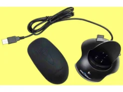 Silver Seal Wireless Optical Rechargeable Mouse Black Antimicrobial