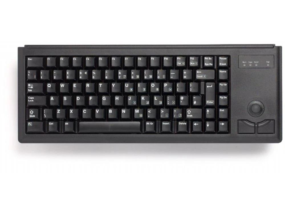 CHERRY Mini Keyboard, Black, PS/2 With Built In Trackball 1 CHERRY Mini Keyboard, Black, PS/2 With Built In Trackball
