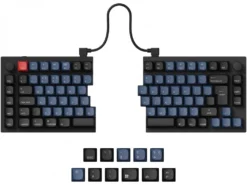 UK Keychron Q11 Split Ergo QMK RGB Aluminium Mac/PC Carbon Black Tactile Custom Keyboard With Knob