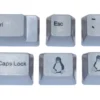 Unicomp Gray Linux Tux Keyset