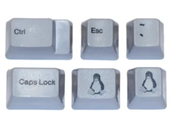 Unicomp Gray Linux Tux Keyset