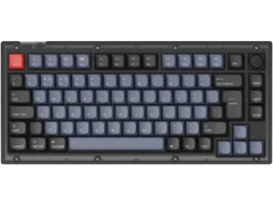UK Keychron V1 QMK RGB Linear Assembled Mac/PC Frosted Black Custom Keyboard With Knob