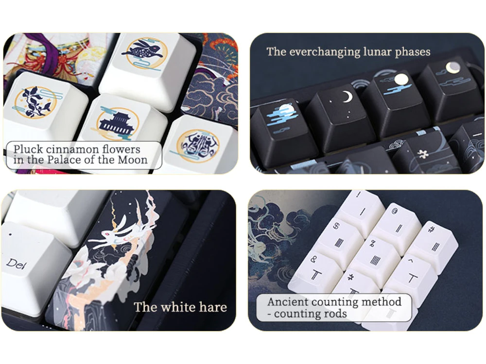 V502 USA VPH87 Chang' E PBT Backlit Hot-Swap Kailh Prestige Light Keyboard 4 V502 USA VPH87 Chang' E PBT Backlit Hot-Swap Kailh Prestige Light Keyboard - Image 4