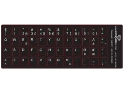 Norwegian Keyboard Overlay Sticker Set White Legends
