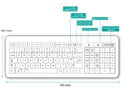 Medical Glass Easy Clean Touchpad Keyboard -Mouse Keyboard Store wired glass keyboard uk layout large 2