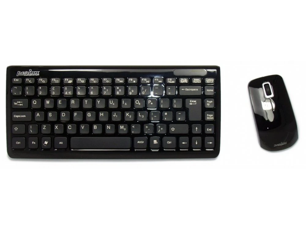 Piano Black Mini Wireless Keyboard And Mouse Set